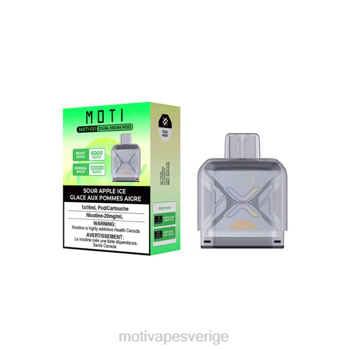MOTI Vape Disposable Sverige - MOTI Go Pro engångs pod DR2V88 sur äppelis