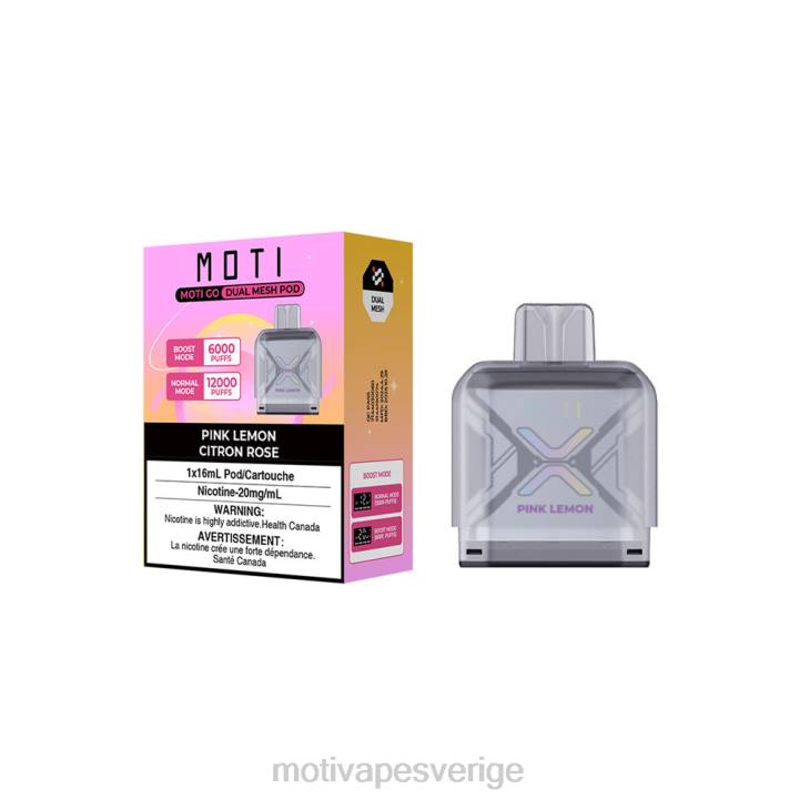 MOTI Vape Near Me - MOTI Go Pro engångs pod DR2V87 rosa citron