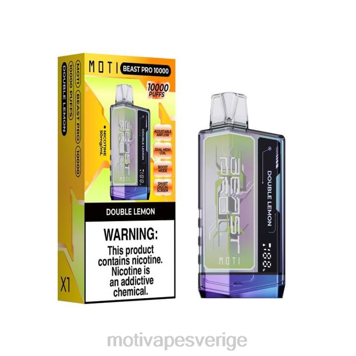 MOTI Sverige - MOTI Beast Pro engångsvape (5 %, 10 000 bloss) DR2V43 dubbel citron
