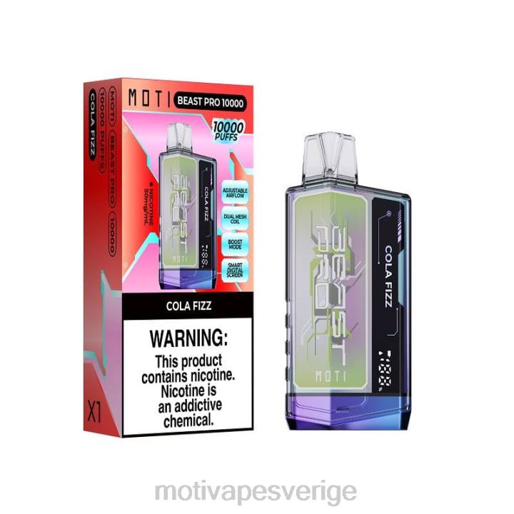 MOTI Vape Stockholm - MOTI Beast Pro engångsvape (5 %, 10 000 bloss) DR2V42 cola fizz