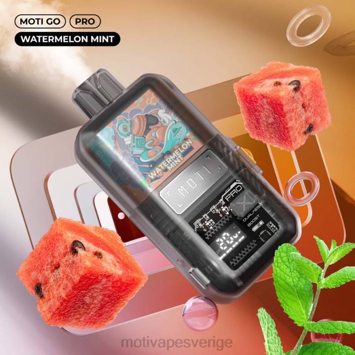 MOTI Vape Pods - MOTI Go Pro engångsvape (5%, 12000 bloss) DR2V25 vattenmelon mynta