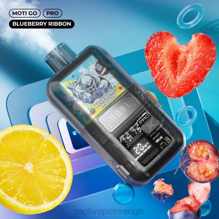 MOTI Vape Price - MOTI Go Pro engångsvape (5%, 12000 bloss) DR2V14 blåbärsband