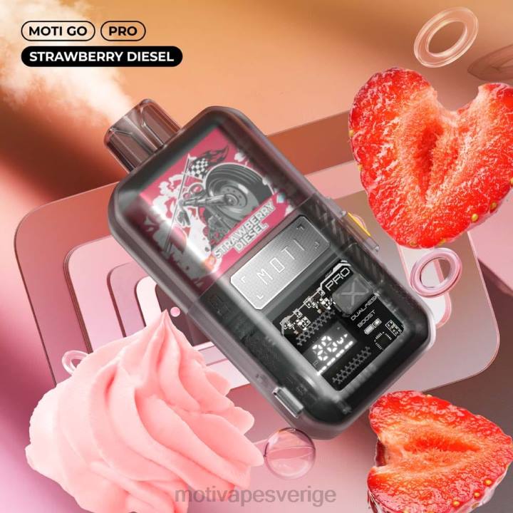MOTI Vape Stockholm - MOTI Go Pro engångsvape (5%, 12000 bloss) DR2V12 svart pärla isig