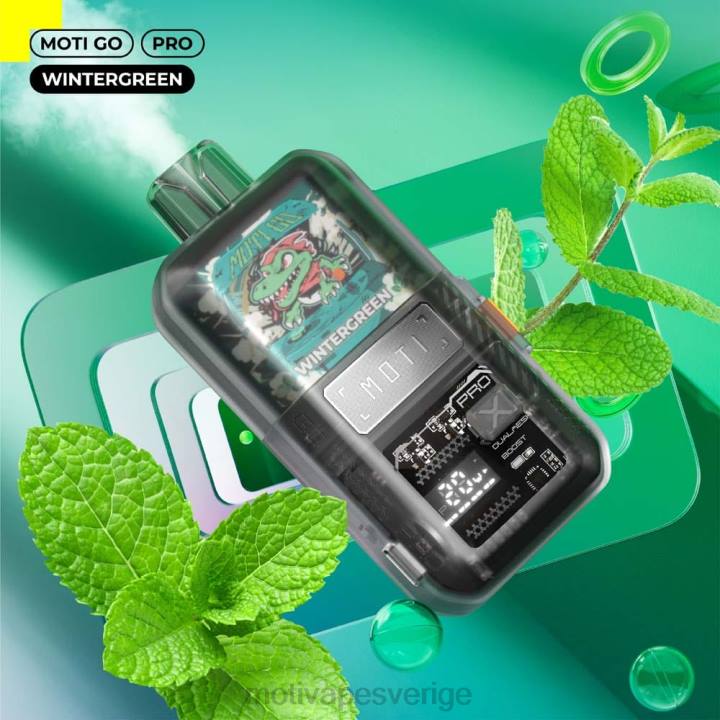 MOTI Vape Stockholm - MOTI Go Pro engångsvape (5%, 12000 bloss) DR2V12 svart pärla isig