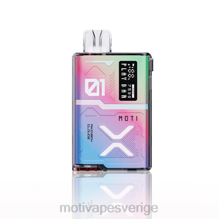 MOTI Vape Near Me - MOTI Play Bar 7500 engångsvape (5%, 7500 bloss) DR2V57 regnbågsmolnz