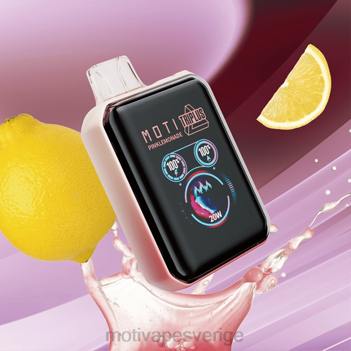 MOTI Vape Disposable Sverige - MOTI Triplus 20k engångsvape (5 %, 20 000 bloss) DR2V8 rosa lemonad