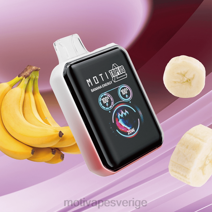 MOTI Vape Sverige - MOTI Triplus 20k engångsvape (5 %, 20 000 bloss) DR2V1 banan energi